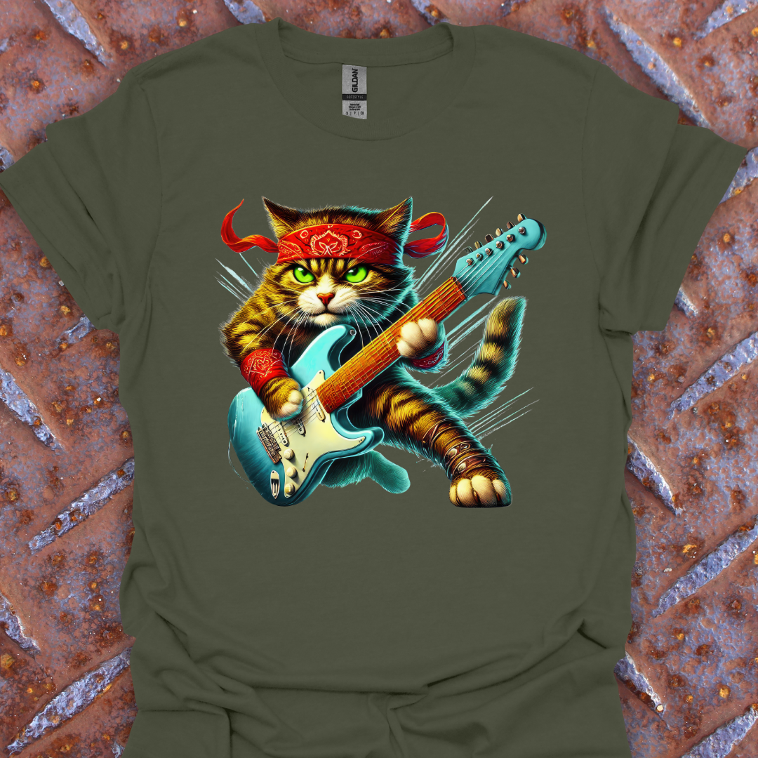 Cat Shredding Guitar