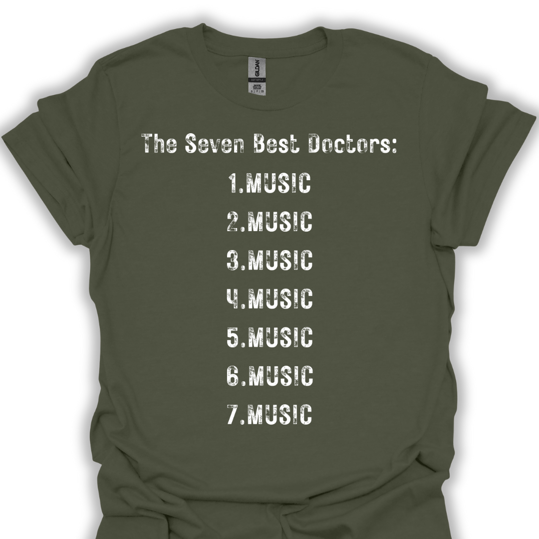 The seven best doctors. Music.