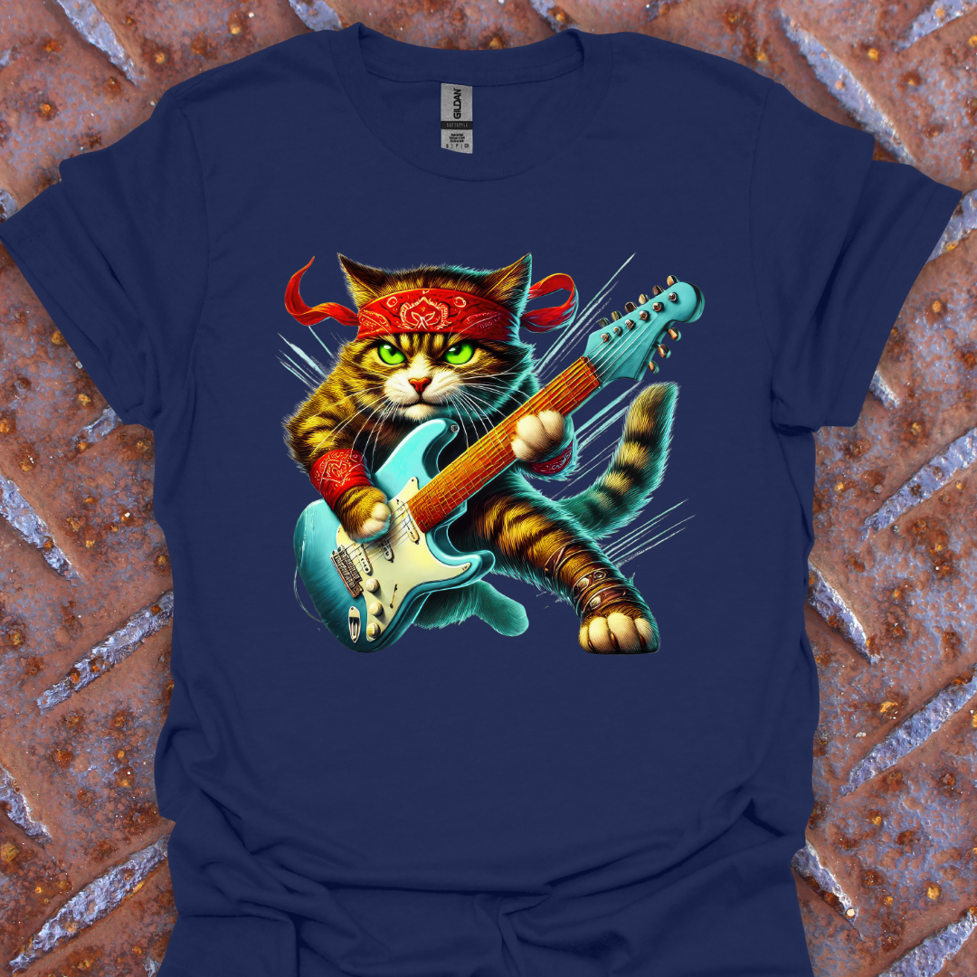 Cat Shredding Guitar