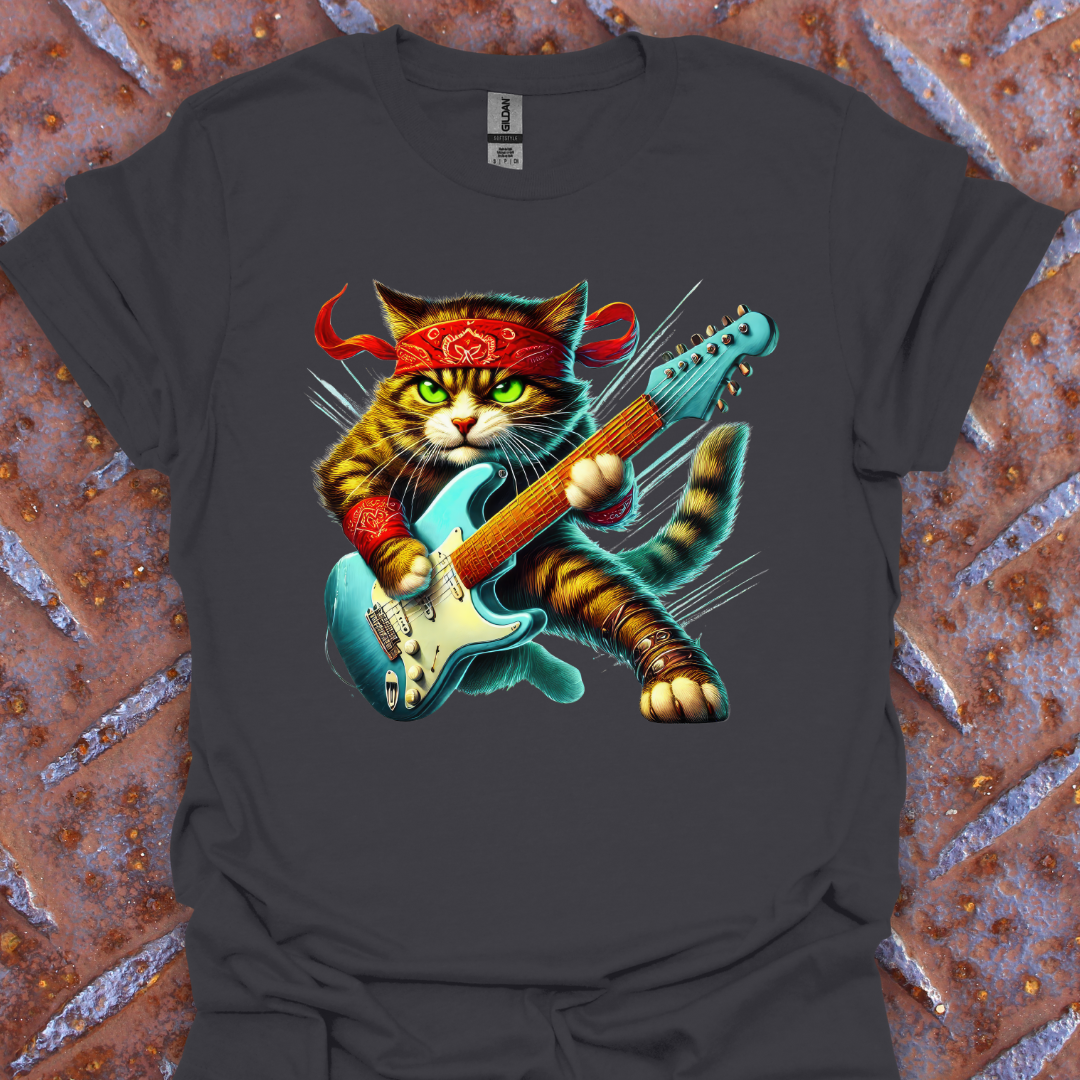 Cat Shredding Guitar