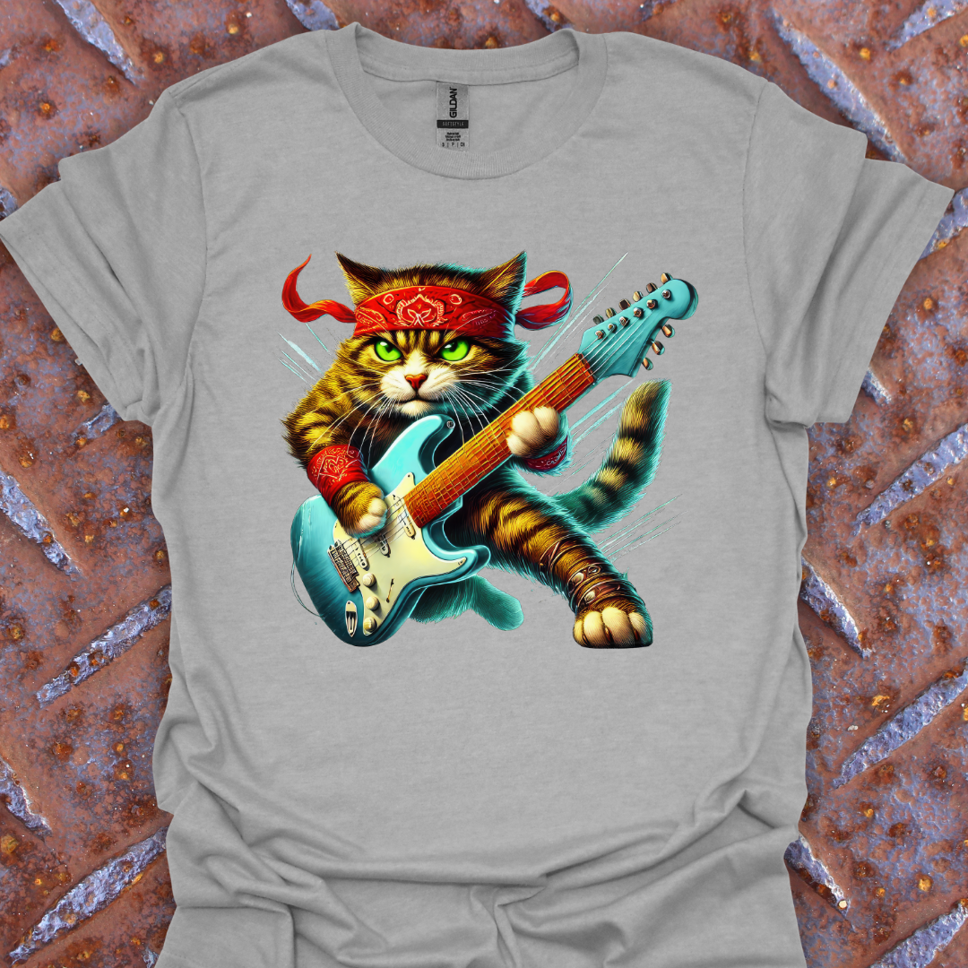 Cat Shredding Guitar