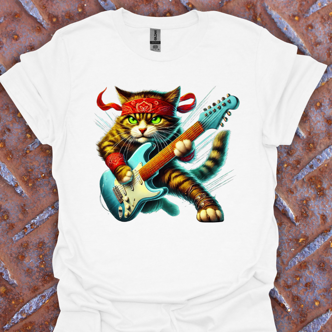 Cat Shredding Guitar