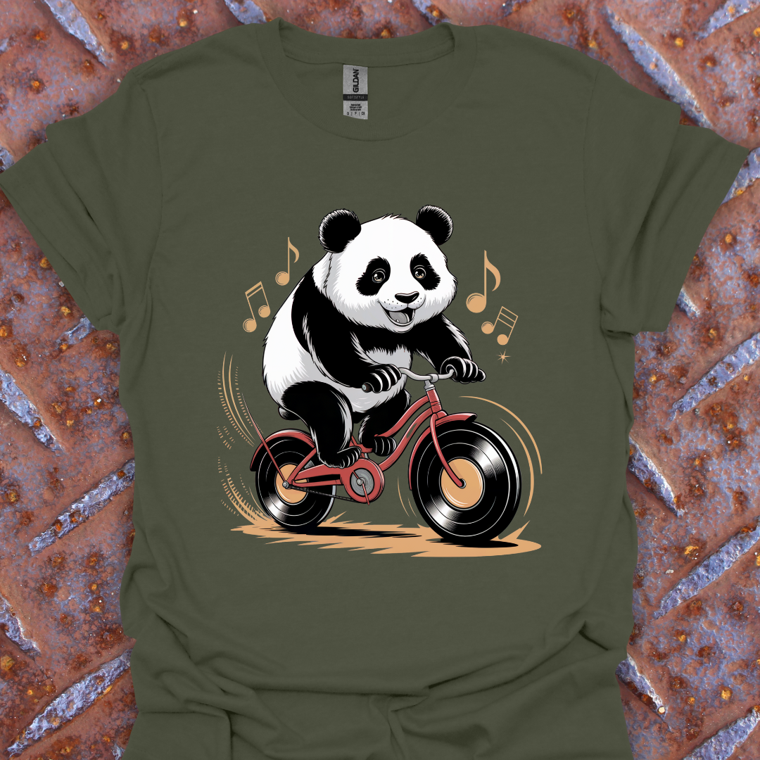 Panda Riding Record Bike