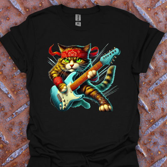 Cat Shredding Guitar