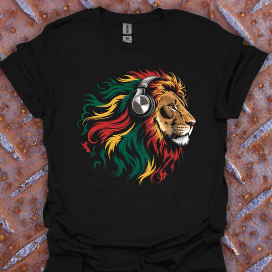Lion Wearing Headphones
