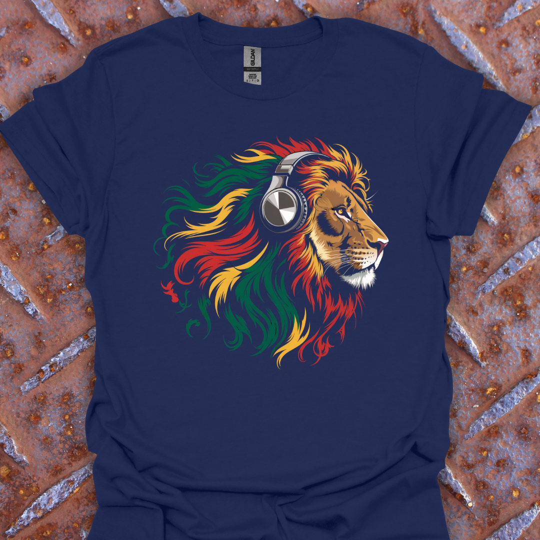 Lion Wearing Headphones