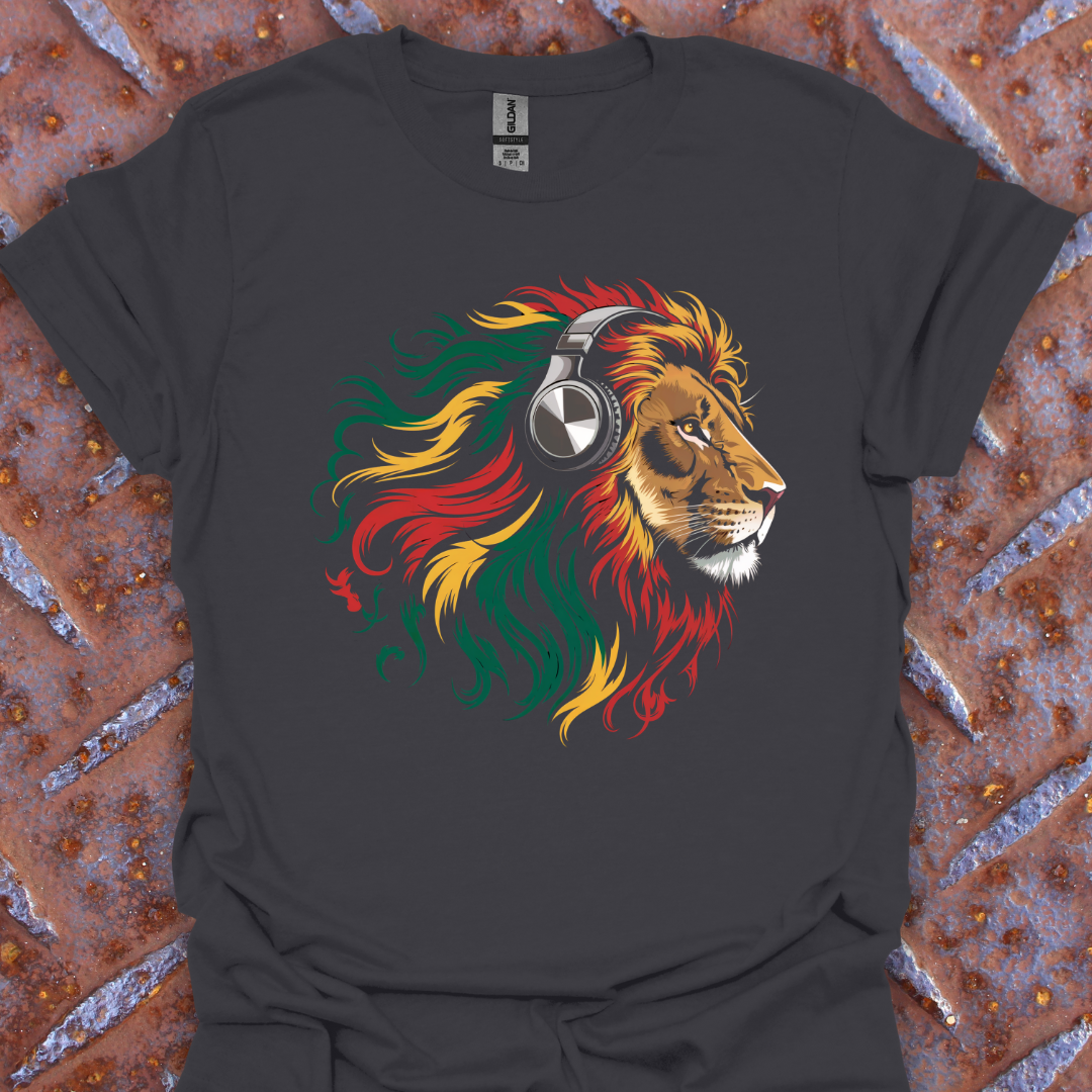 Lion Wearing Headphones