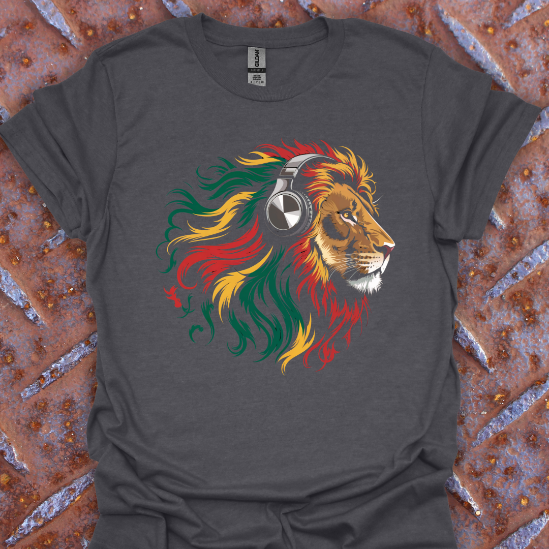 Lion Wearing Headphones