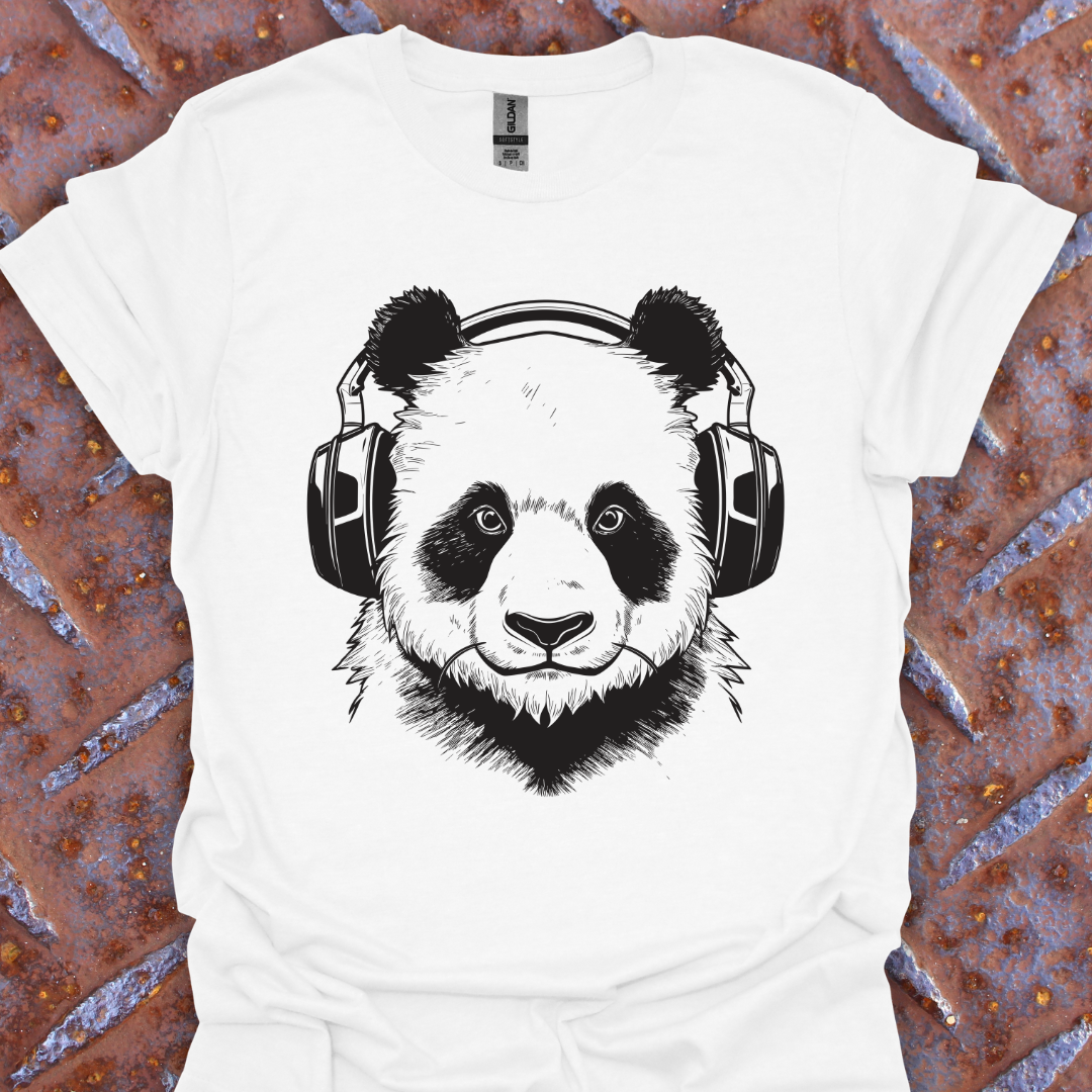 Panda Wearing Headphones